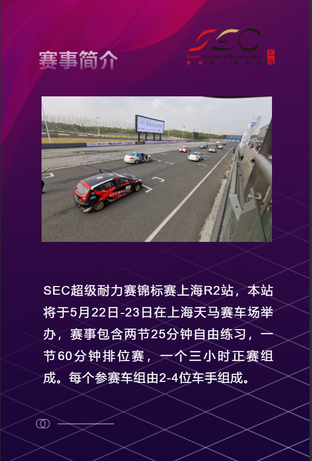2021SEC超级耐力上海R2站参赛细节来了~